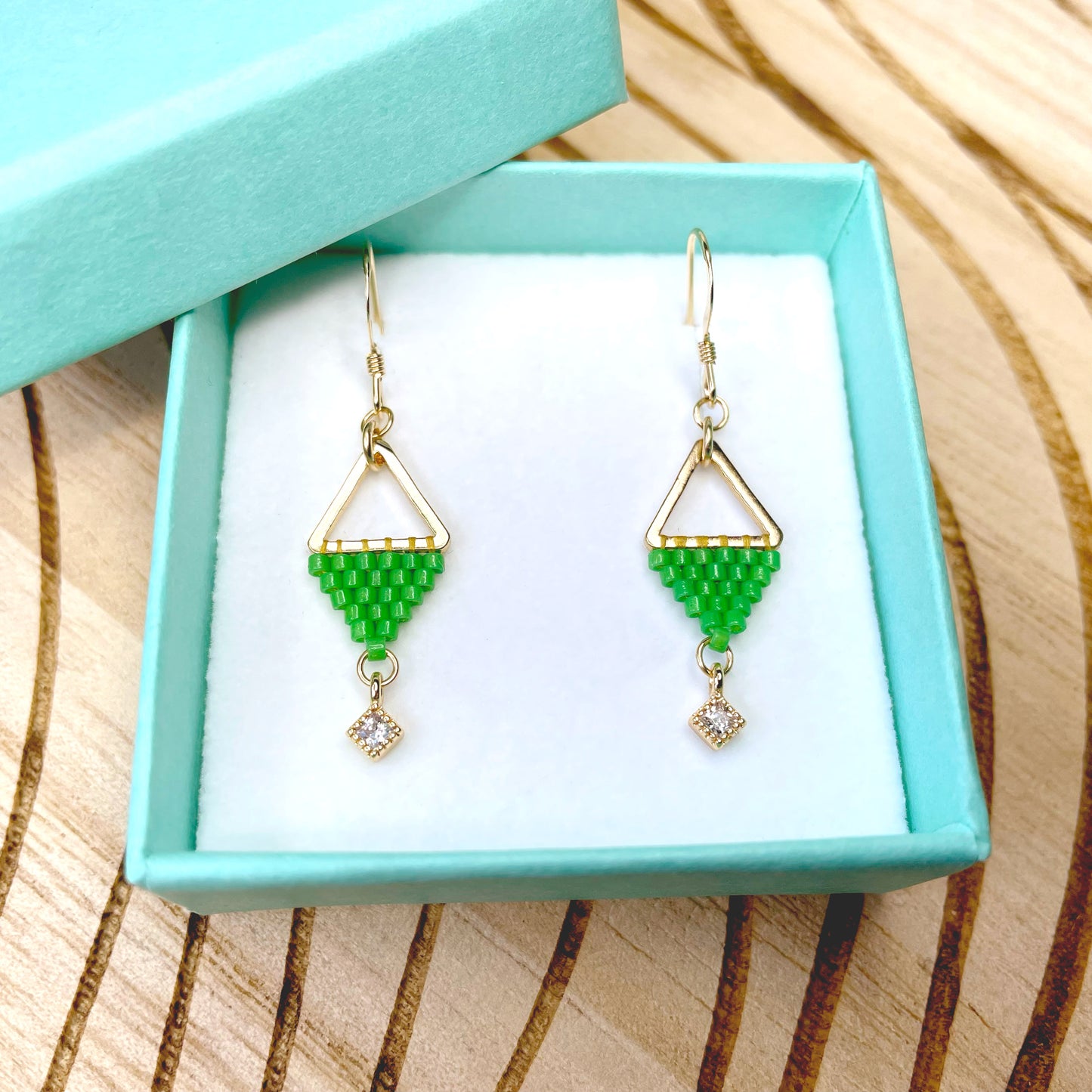 Boucles d'oreilles BERLINGOTS ◇ Émeraude