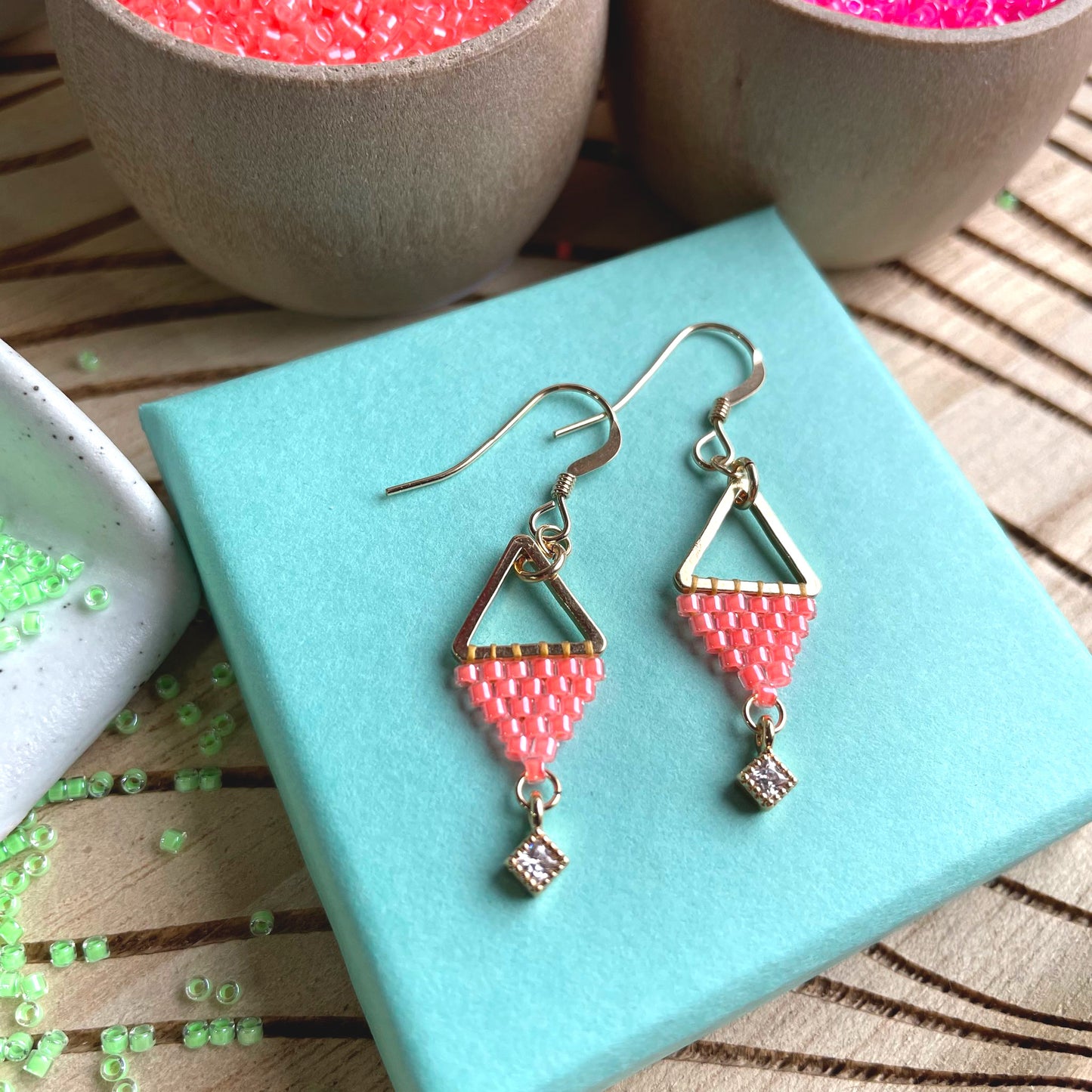 Boucles d'oreilles BERLINGOTS ◇ Fluo Flamingo
