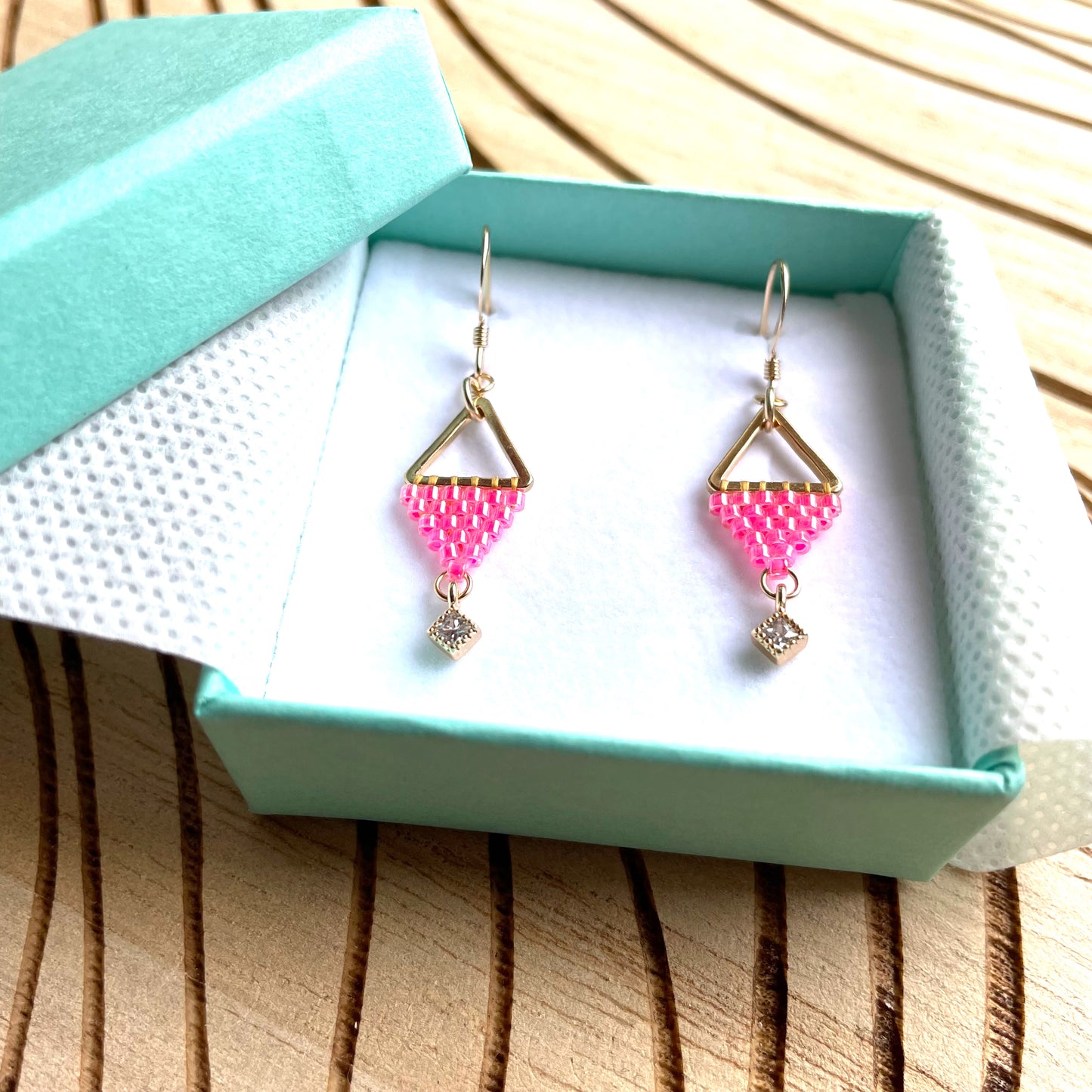 Boucles d'oreilles BERLINGOTS ◇ Fluo Fuchsia