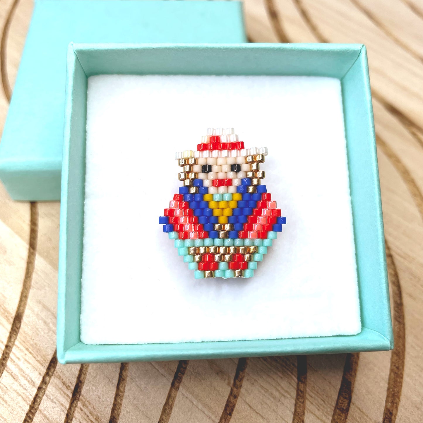 Broche CARMEN ◇ Chapeau blanc