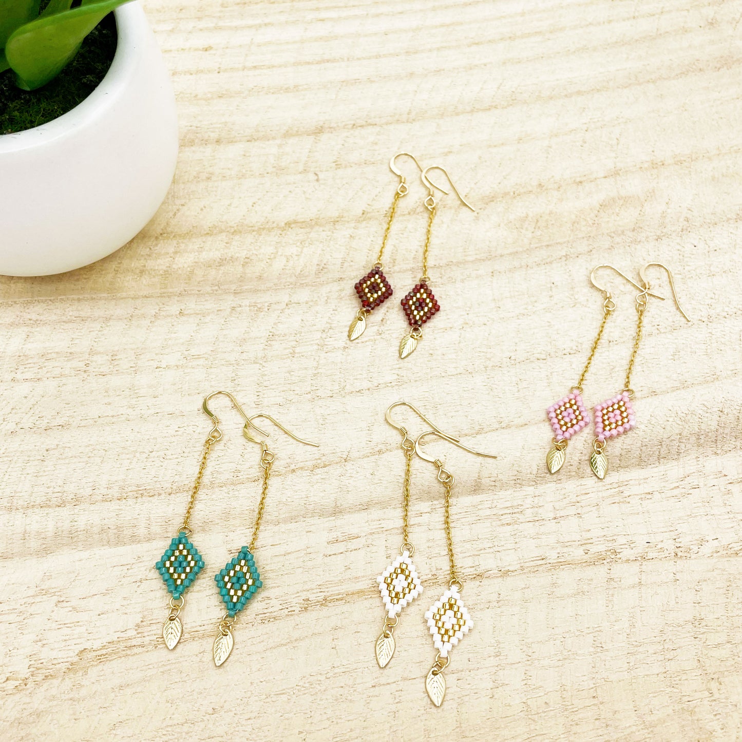 Boucles d'oreilles MONICA ◇ Rose