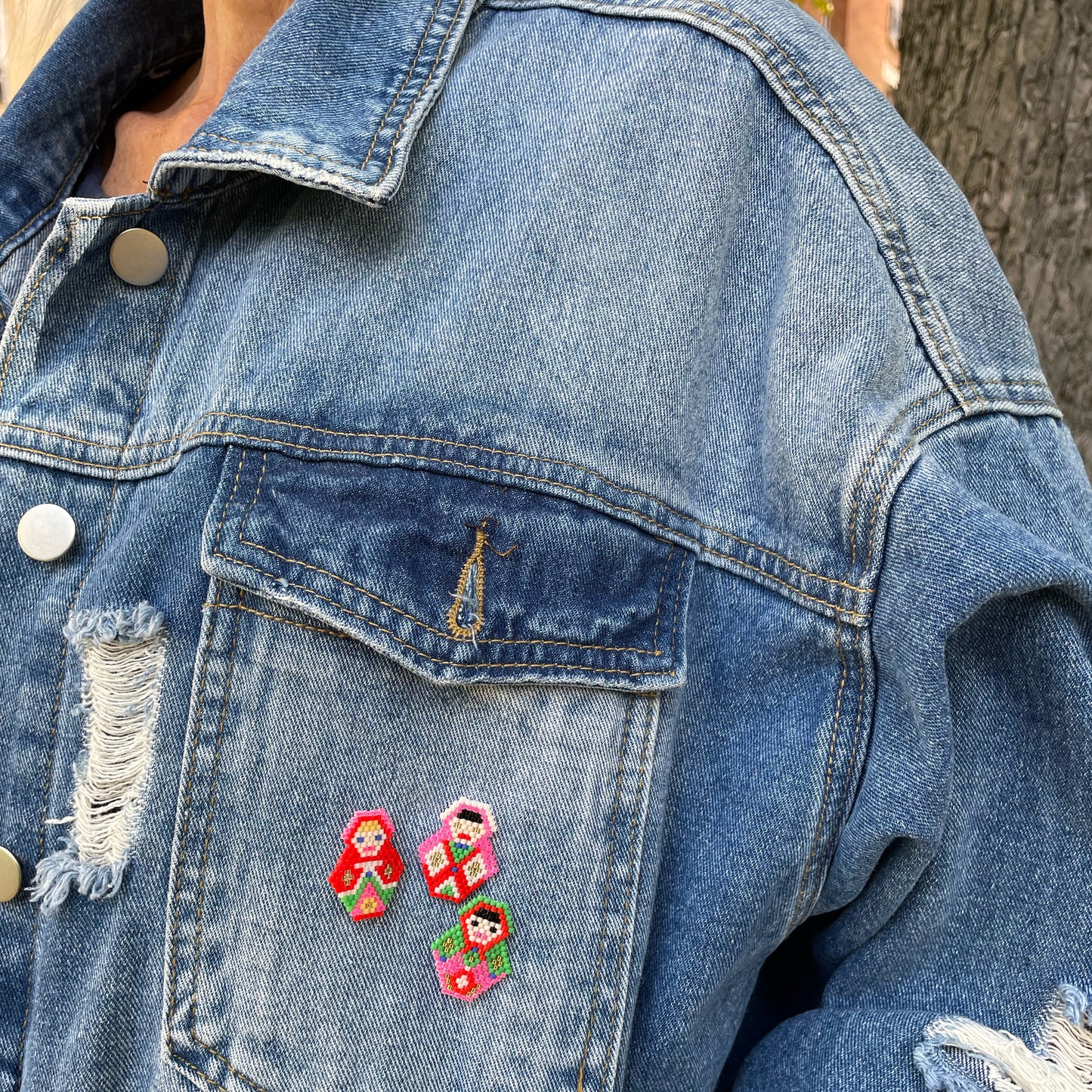 Broche KATERINA ◇ Yeux bleus